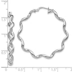 Leslie's Sterling Silver Polished Twisted Hoop Earrings - Image 4