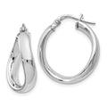 Leslie's Sterling Silver Polished Twisted Hoop Earrings