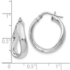 Leslie's Sterling Silver Polished Twisted Hoop Earrings - Image 4