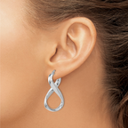 Leslie's Sterling Silver Polished Twisted Hoop Earrings - Image 3