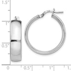 Leslie's Sterling Silver Polished Hinged Hoop Earrings - Image 4