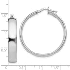 Leslie's Sterling Silver Polished Hinged Hoop Earrings - Image 4