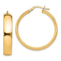 Leslie's Sterling Silver Gold-Tone Polished Hinged Hoop Earrings