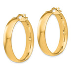 Leslie's Sterling Silver Gold-Tone Polished Hinged Hoop Earrings - Image 2