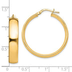 Leslie's Sterling Silver Gold-Tone Polished Hinged Hoop Earrings - Image 4