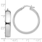 Leslie's Sterling Silver Polished Hinged Hoop Earrings - Image 4