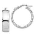 Leslie's Sterling Silver Polished Hinged Hoop Earrings