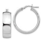Leslie's Sterling Silver Polished Hinged Hoop Earrings