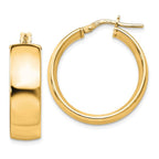 Leslie's Sterling Silver Gold-Tone Polished Hoop Earrings