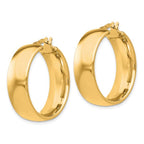 Leslie's Sterling Silver Gold-Tone Polished Hoop Earrings - Image 2