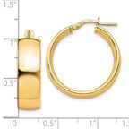 Leslie's Sterling Silver Gold-Tone Polished Hoop Earrings - Image 4