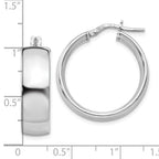 Leslie's Sterling Silver Polished Hinged Hoop Earrings - Image 4