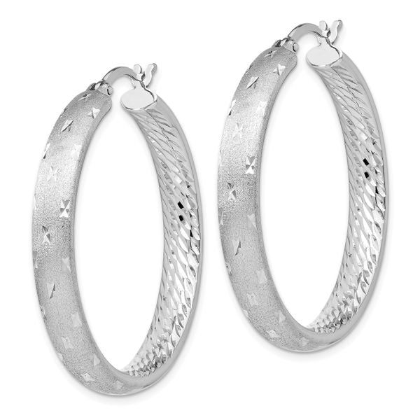 Leslie's Sterling Silver Rhodium In/Out D/C Earrings - Image 2