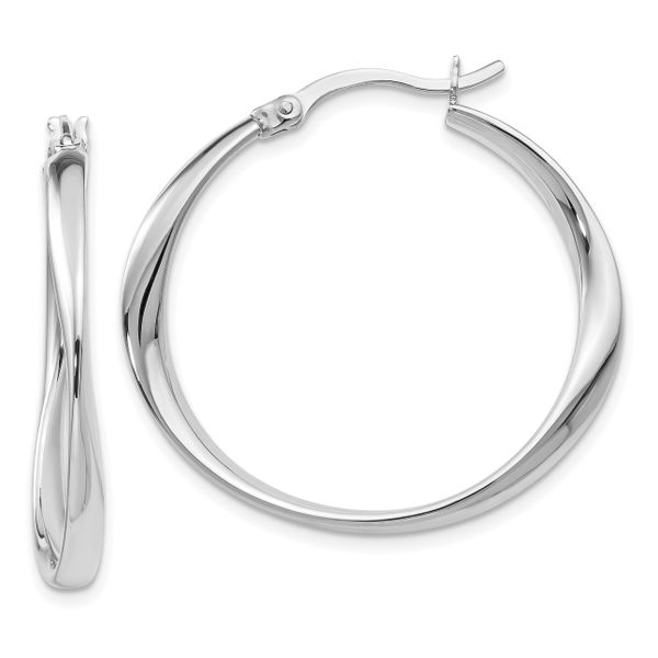 Leslie's Sterling Silver Polished Hoop Earrings
