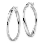 Leslie's Sterling Silver Polished Hoop Earrings - Image 2