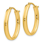 Leslie's Sterling Silver Gold-plated Polished Oval Hoop Earrings - Image 2