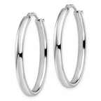 Leslie's Sterling Silver Polished Oval Hoop Earrings - Image 2