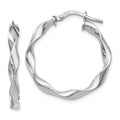 Leslie's Sterling Silver Polished Twisted Hoop Earrings