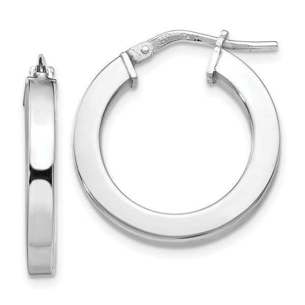 Leslie's Sterling Silver Polished Hoop Earrings