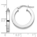 Leslie's Sterling Silver Polished Hoop Earrings - Image 4