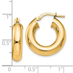 Leslie's Sterling Silver Gold-Tone Polished Hoop Earrings - Image 4