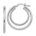 Leslie's Sterling Silver Polished D/C Hoop Earrings