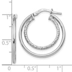 Leslie's Sterling Silver Polished D/C Hoop Earrings - Image 4