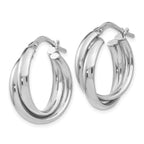 Leslie's Sterling Silver Polished Twisted Hoop Earrings - Image 2