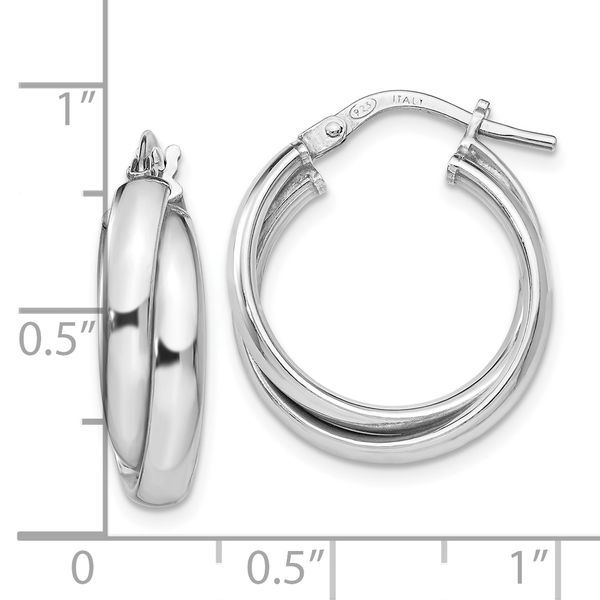 Leslie's Sterling Silver Polished Twisted Hoop Earrings - Image 4