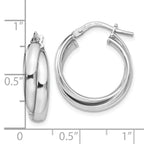 Leslie's Sterling Silver Polished Twisted Hoop Earrings - Image 4