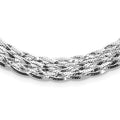 Leslie's Sterling Silver RH-plate Polished w/4 in ext. Choker Necklace
