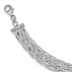 Leslie's Sterling Silver RH-plate Polished w/4 in ext. Choker Necklace - Image 2