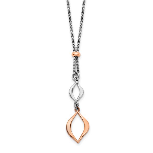 Leslie's Sterling Silver & Rose-tone w/1.5in ext. Necklace