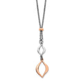 Leslie's Sterling Silver & Rose-tone w/1.5in ext. Necklace