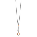 Leslie's Sterling Silver & Rose-tone w/1.5in ext. Necklace - Image 2