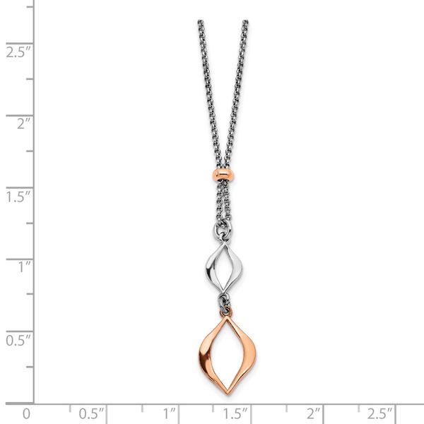 Leslie's Sterling Silver & Rose-tone w/1.5in ext. Necklace - Image 4