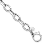 Leslie's Sterling Silver Rhodium-plated Polished Fancy Link Bracelet