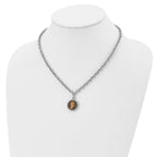 Leslie's Sterling Silver Rhodium-plated Bronze Roman Coin Necklace - Image 4