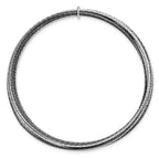 SS and Ruthenium Plated D/C 10 layer Slip-on Bangle - Image 2