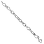 Leslie's Sterling Silver Rhodium-plated D/C Polished w/ .5in ext. Bracelet - Image 2