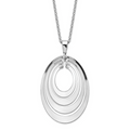 Leslie's Sterling Silver Rh-plat Polished & Brushed w/ 1.25in ext. Necklace