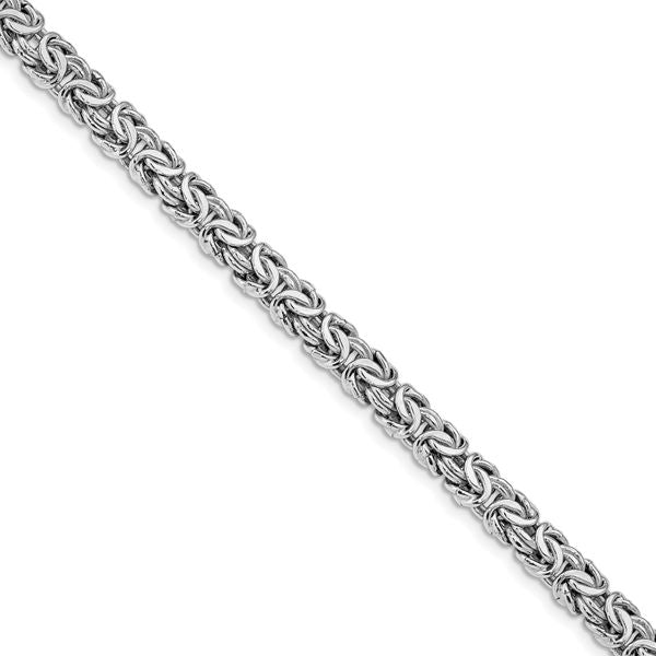 Leslie's Sterling Silver Rhodium-plated Fancy Bracelet