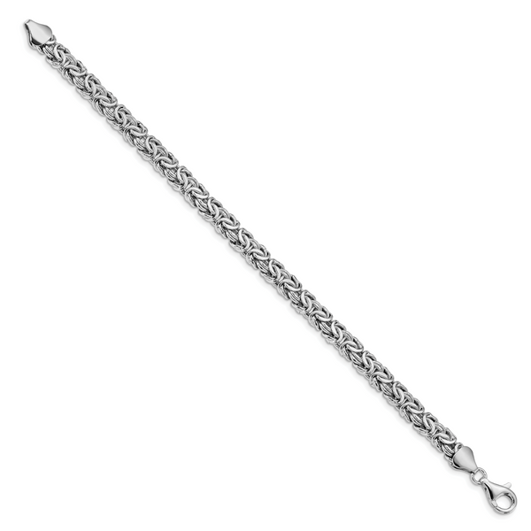 Leslie's Sterling Silver Rhodium-plated Fancy Bracelet - Image 2