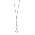 Leslie's Sterling Silver Rhodium-plated Adj. w/ 1.5in ext. Necklace - Image 2