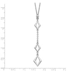 Leslie's Sterling Silver Rhodium-plated Adj. w/ 1.5in ext. Necklace - Image 4