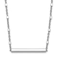 Leslie's Sterling Silver Rhodium-plated Polished w/ 1.25in ext. Necklace