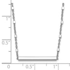Leslie's Sterling Silver Rhodium-plated Polished w/ 1.25in ext. Necklace - Image 4
