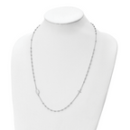 Leslie's Sterling Silver Rhod-pl Cross and Miraculous Medal Necklace - Image 3