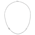 Leslie's Sterling Silver Rhod-pl Cross and Miraculous Medal Necklace - Image 4