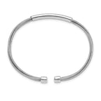Sterling Silver Rhodium-plated Cuff Bangle - Image 2